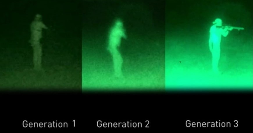 Відмінності між аналоговими приладами нічного бачення різних поколінь
