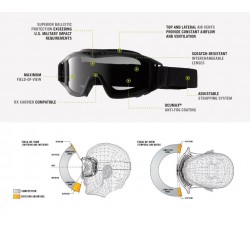 DESERT LOCUST Goggle Basic Black Smoke Lens