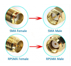 SMA male reverse pin connector (RP)