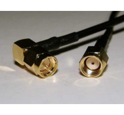 Переходник кабельный RP SMA (male)-SMA (male) угловой